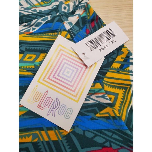 NWT LuLaRoe Size 3XL Skirt Flattering Stretch Colorful Geometric Patterns Cute - Picture 5 of 9